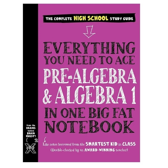 Pre-Algebra & Algebra 1 Study Guide Notebook - Picture 1 of 1